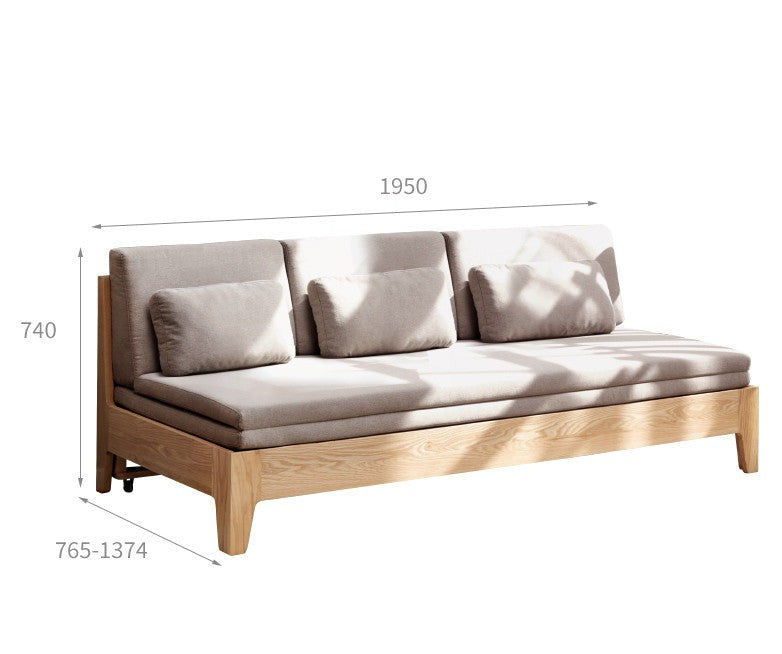 Sleeper sofa Oak solid wood+
