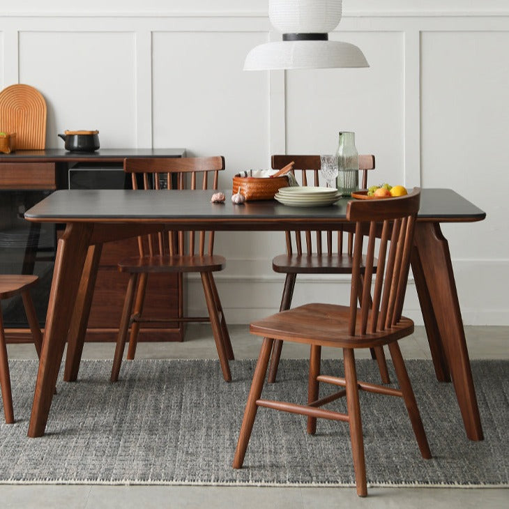 Black Walnut Solid Wood Slate North American Dining Table