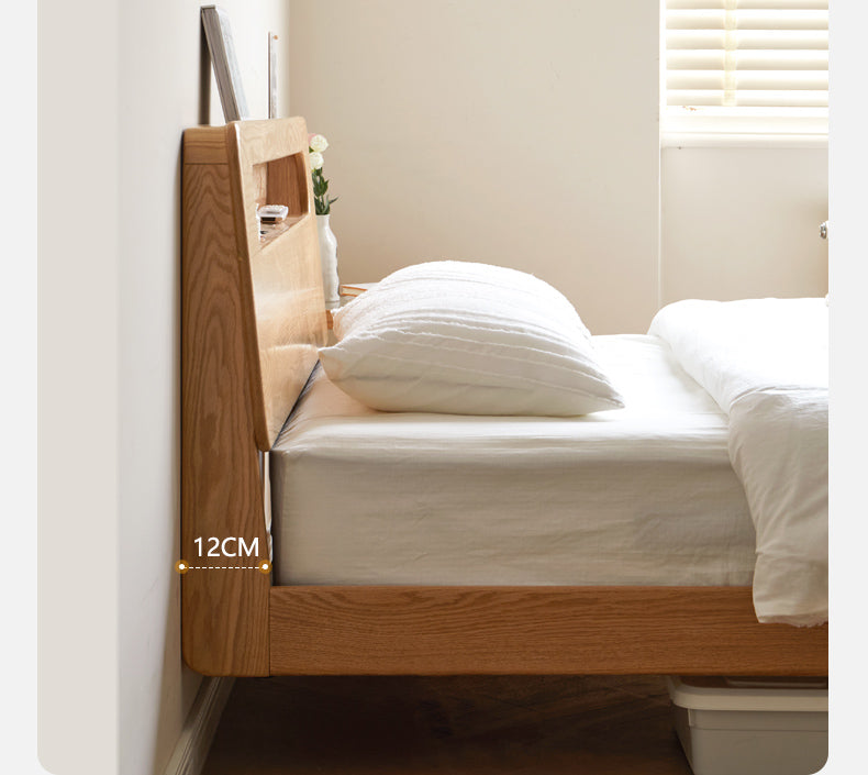 Oak Solid Wood Suspension Luminous Bed