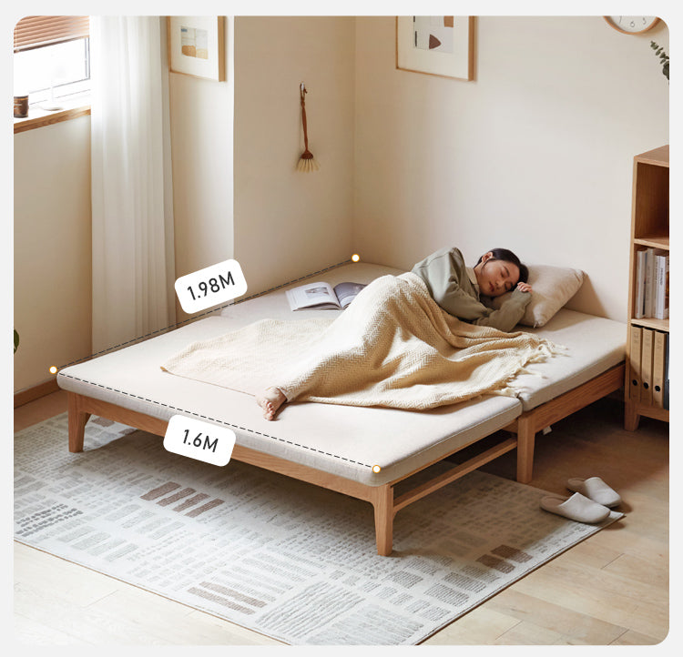 Oak Solid Wood Sofa Bed