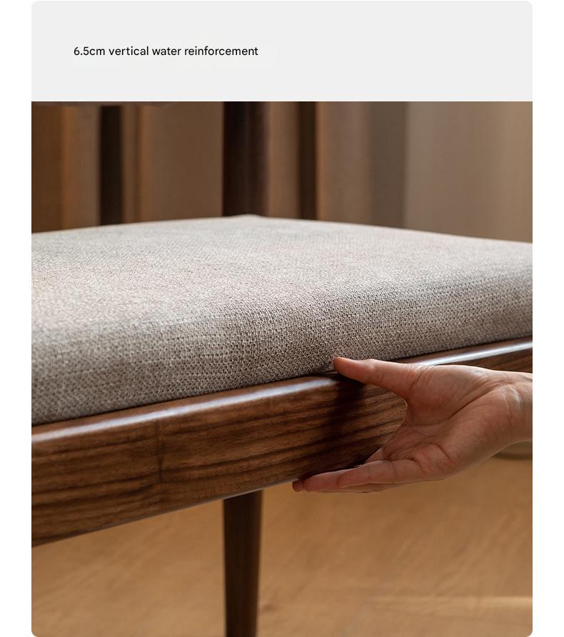 Black Walnut, Oak Solid Wood Long Bench