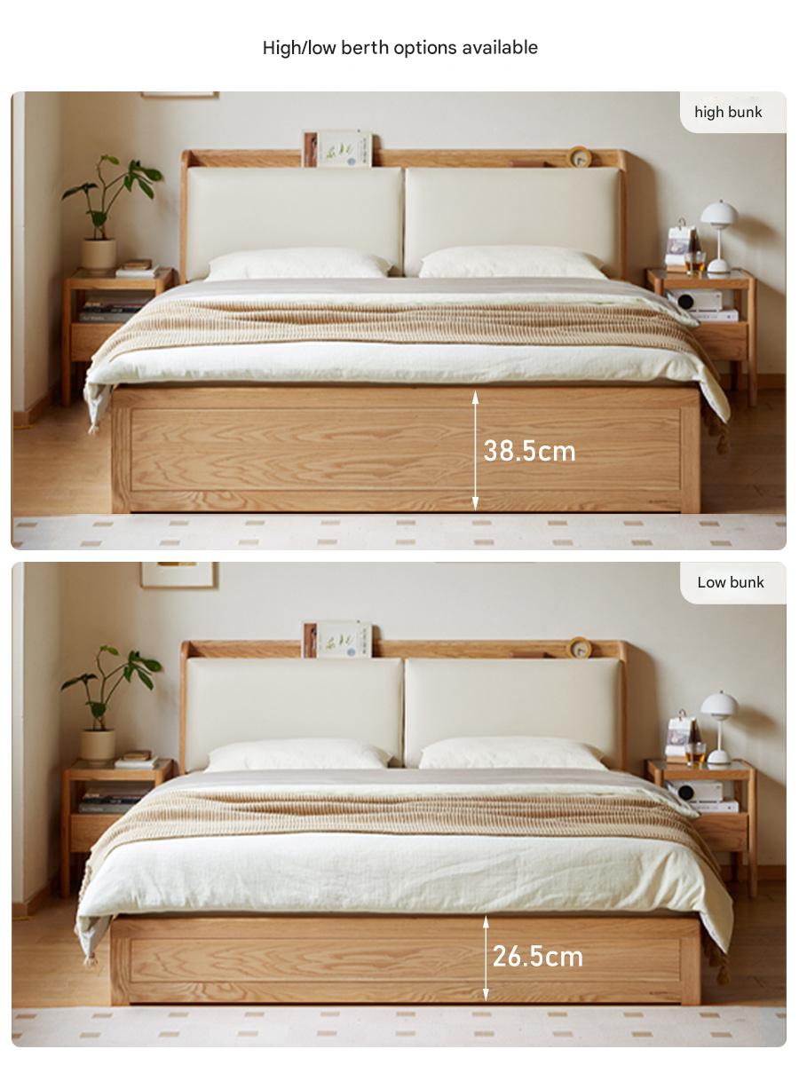 Oak Solid Wood Box Bed Storage Technology Cloth