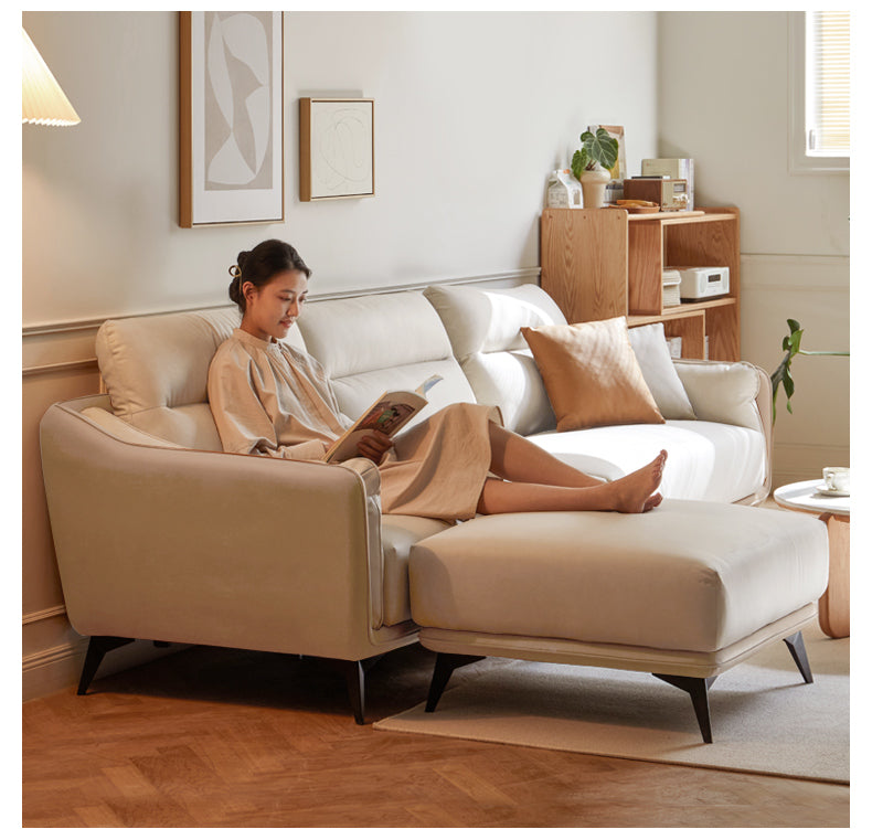 Technology Fabric High Back Corner Sofa.