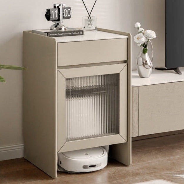 Ash solid wood side cabinet rock slab side cabinet robot storage cabinet"