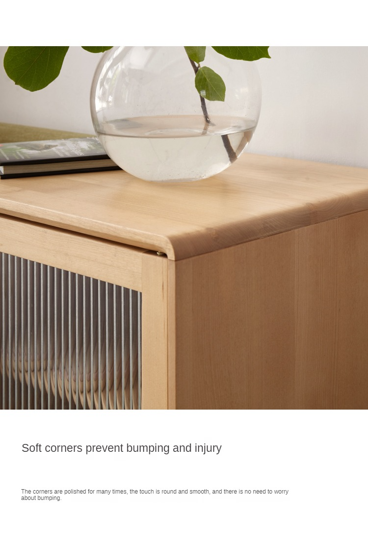 Beech Solid Wood Shoe Changing Stool Multifunctional With Cabinet