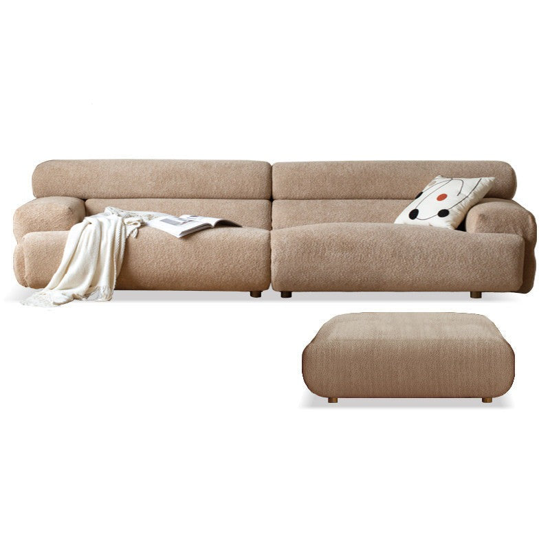 Velvet Three-seat Modular Fabric Sofa.