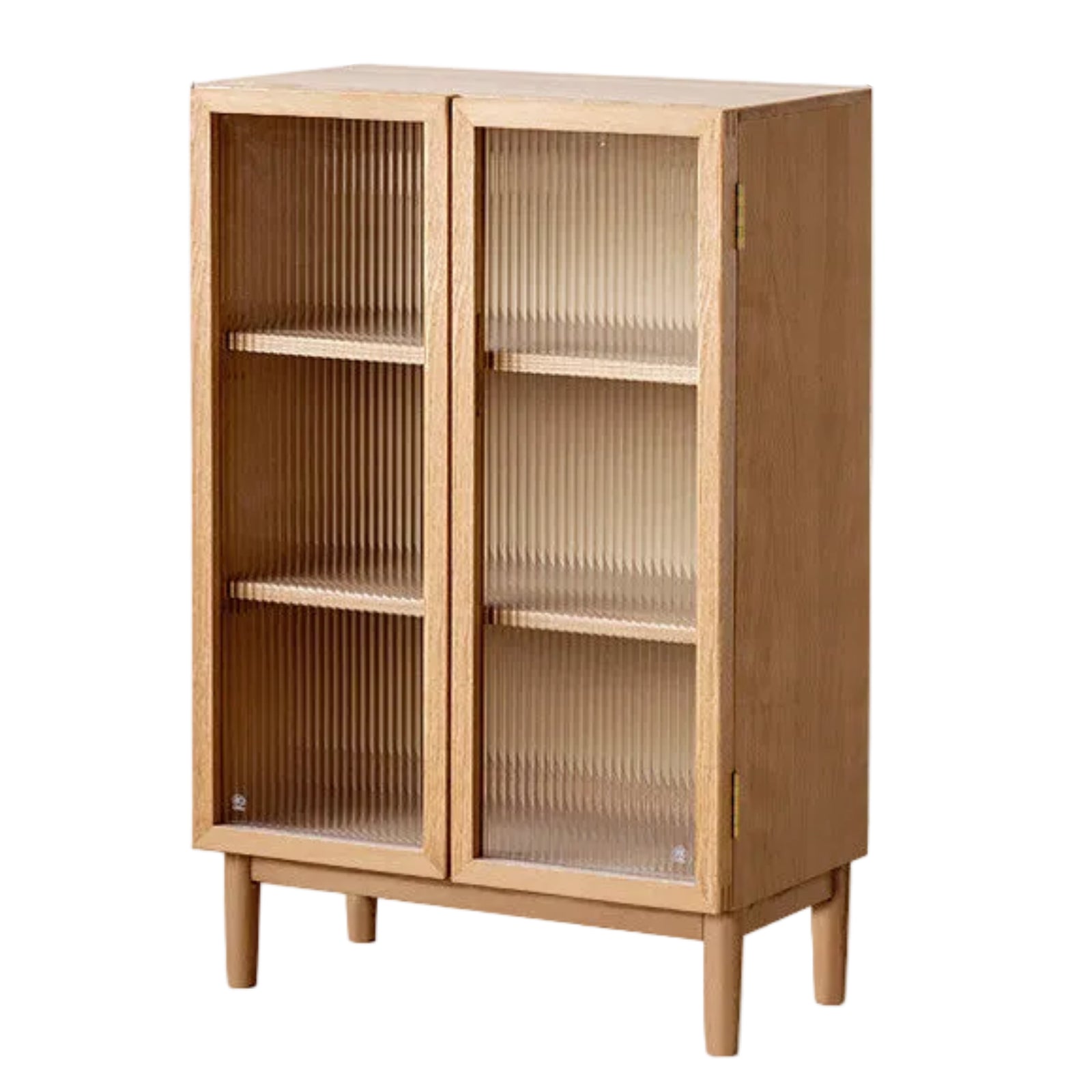 Oak, Beech, Rubber Solid Wood Modern Side Cabinet.