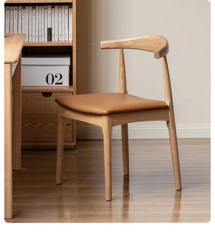 set 4 pcs Ash, Oak Solid Wood-Horn Chair