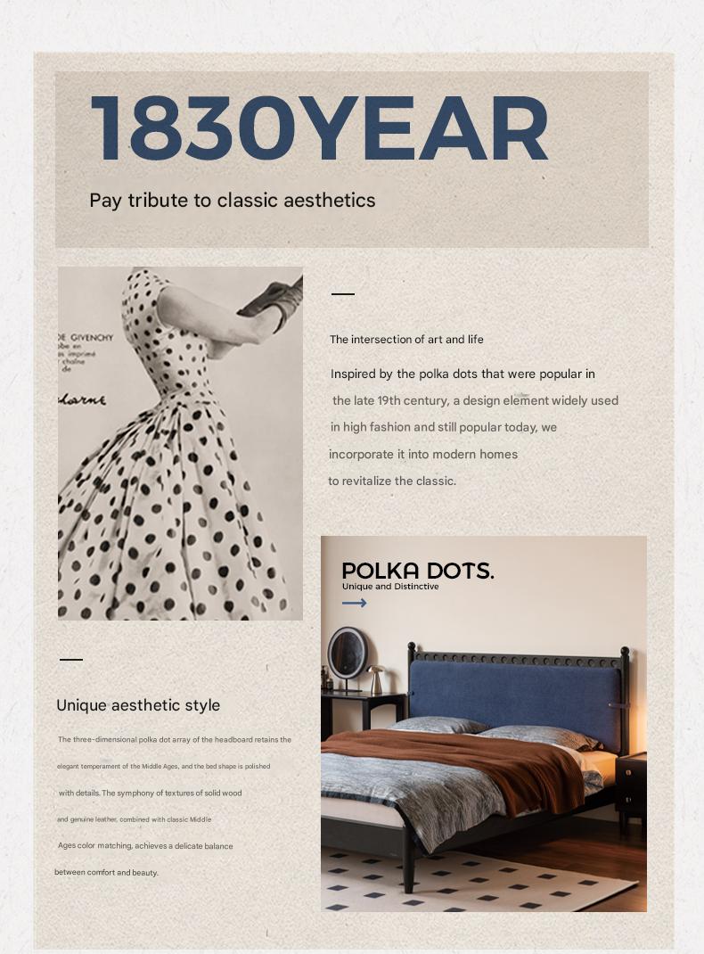 Ash Solid Wood Bauhaus Soft Leaning Antique Style Bed