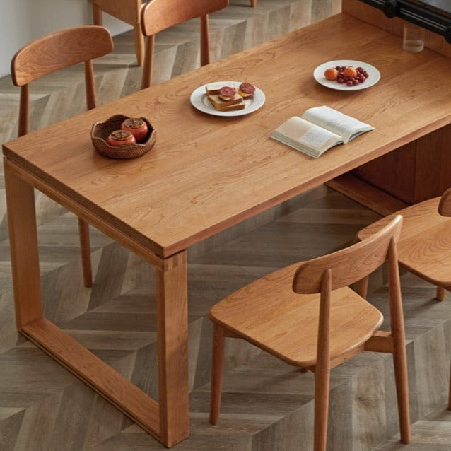 Cherry wood dining table ,island table integrated large board"