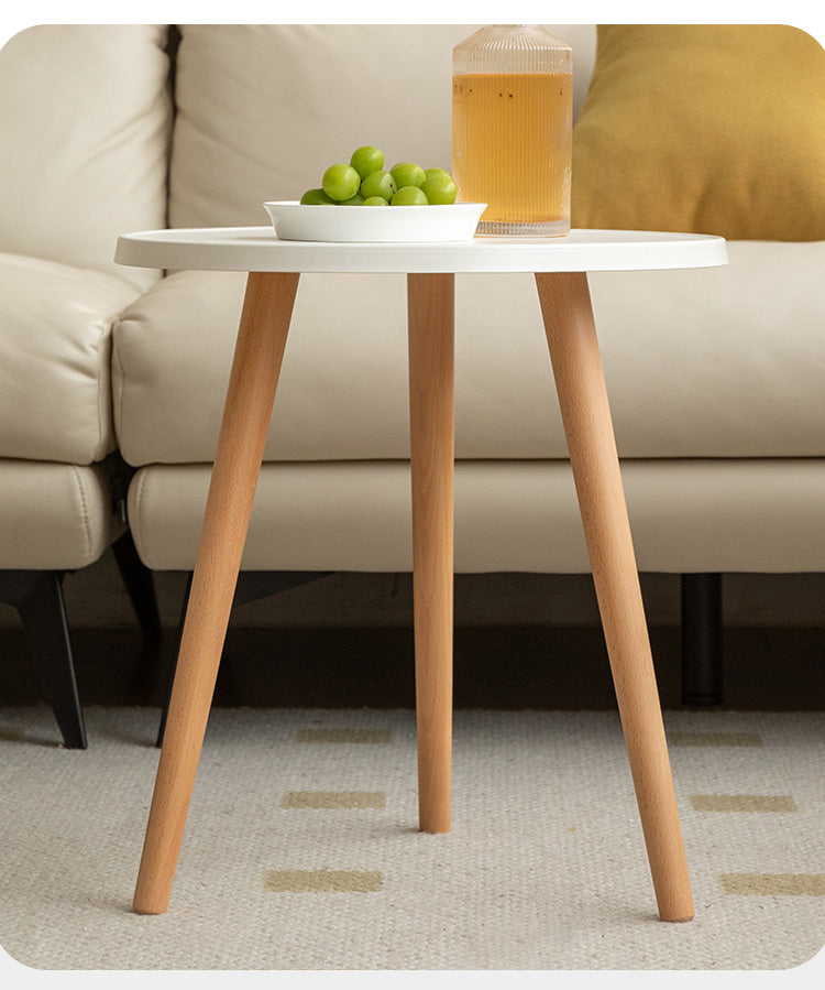 Ash Solid Wood Small Round Table