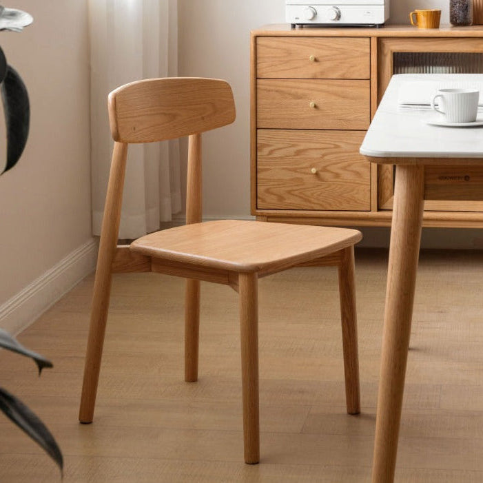 4 pcs set - Black Walnut, White Ash, Ach, Oak, Cherry, Solid RubberWood Dining Chair