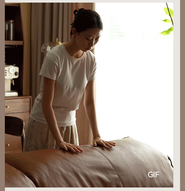 Leather Italian Top Layer Cowhide Sofa.