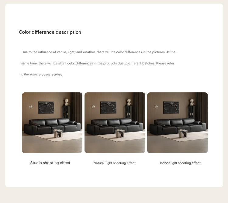 Genuine Leather Modern Minimalist Sofa