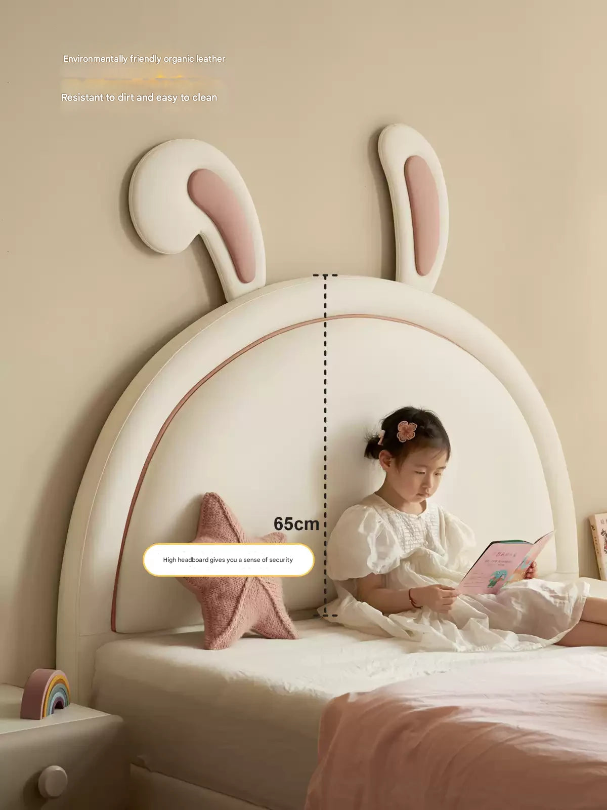 Children's Bed Girl Cartoon Rabbit Bed<