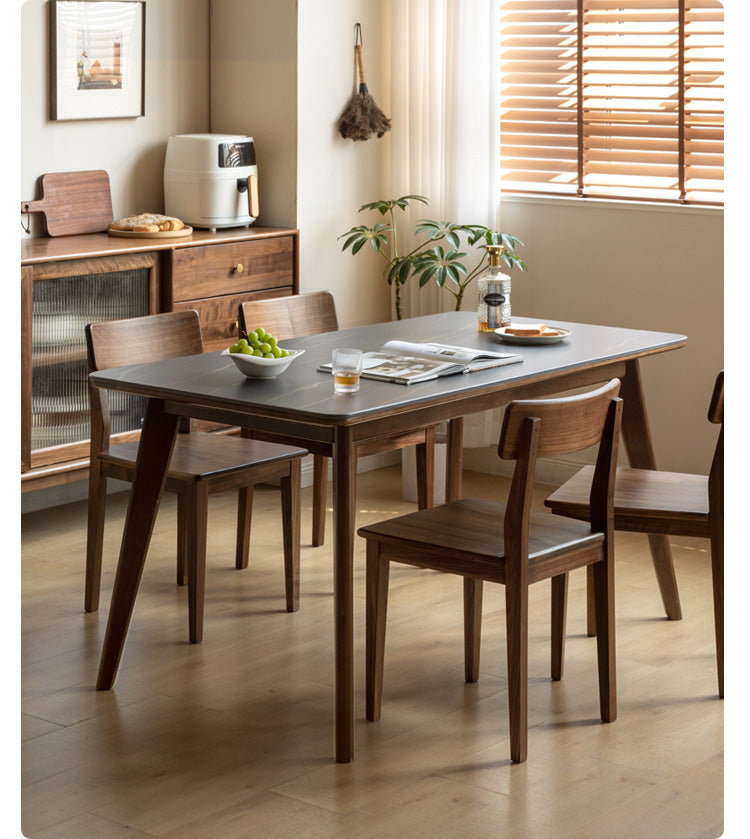 Black Walnut, Ash, Oak Solid Wood Dining Chair Set of 4