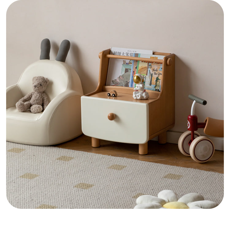 Beech Solid Wood Children's Nightstand.