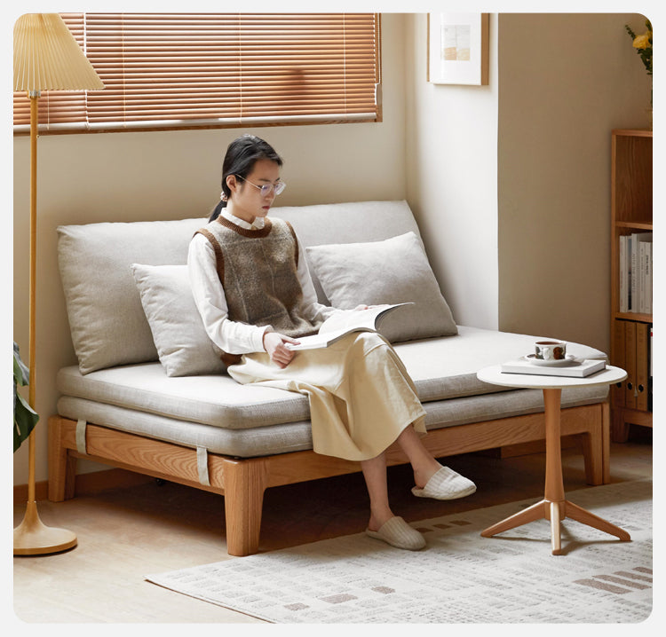 Oak Solid Wood Sofa Bed