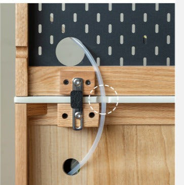 Oak Solid Wood Modern Rock Board Side High Buffet