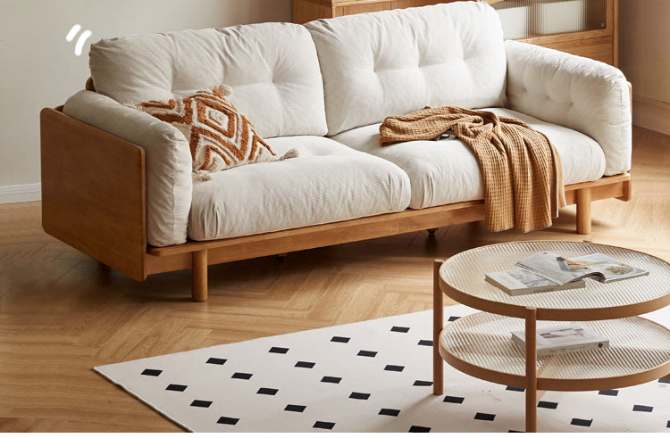 Rubber Solid Wood Modern Soft Sofa