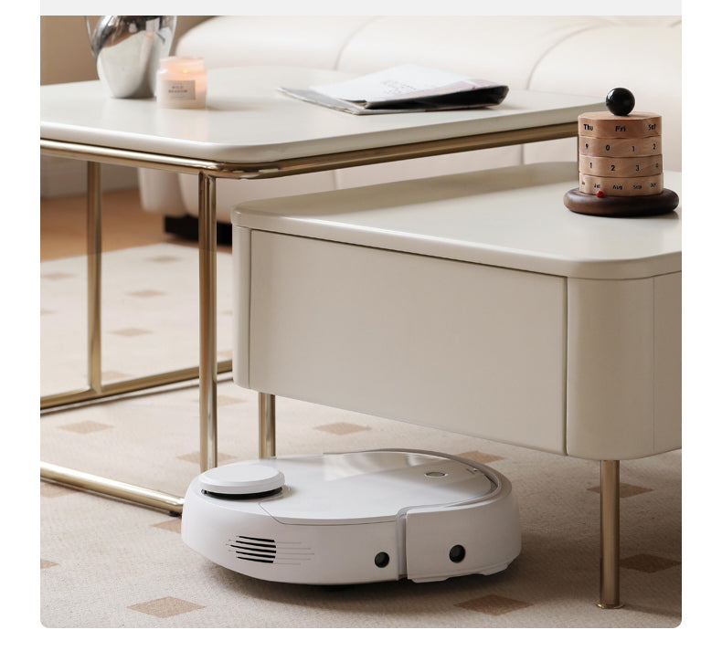 Solid RubberWood Combination Telescopic Coffee Table Cream Wind