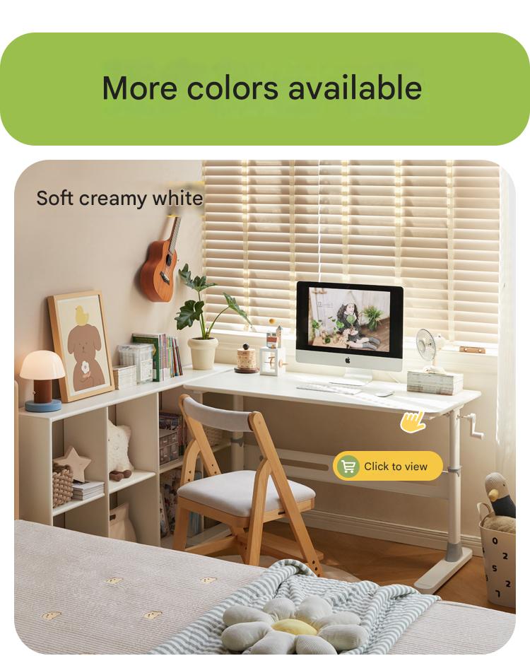 Poplar Solid Wood Study Children's Liftable Desk