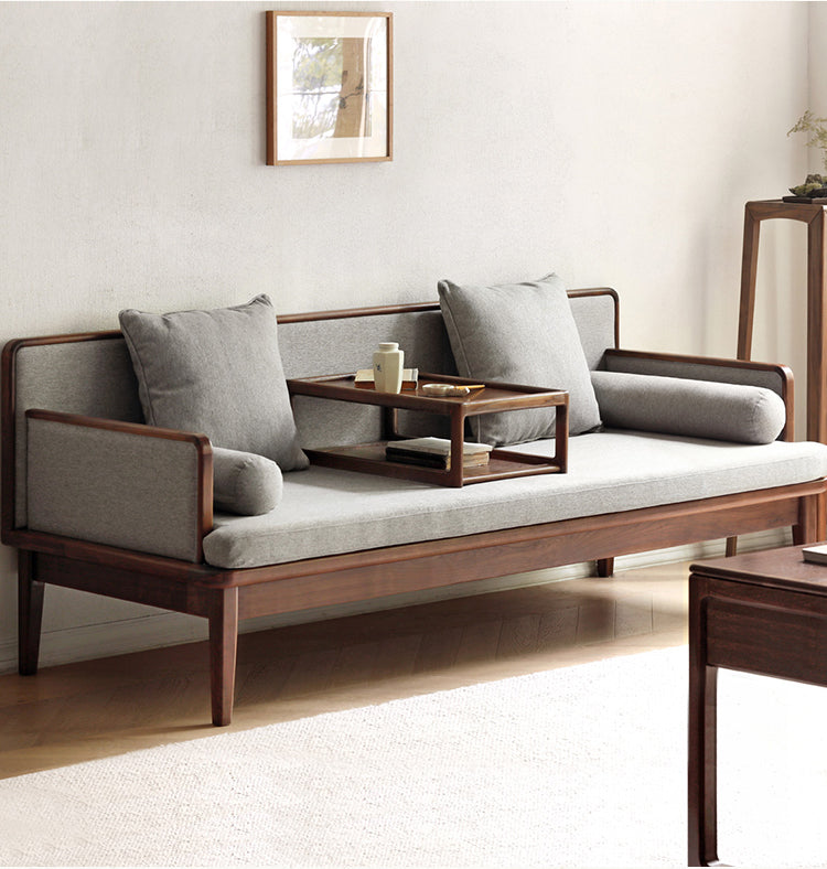 Black Walnut, Ash Solid Wood Sitting Sofa new Chinese Style.