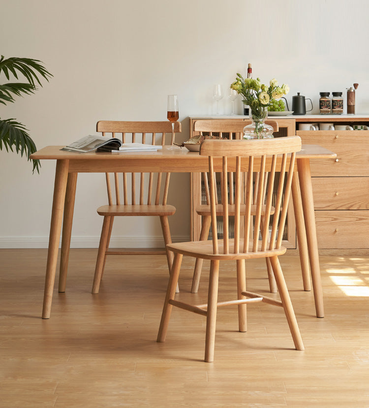 Set 4 pcs Solid RubberWood Modern Dining Chair