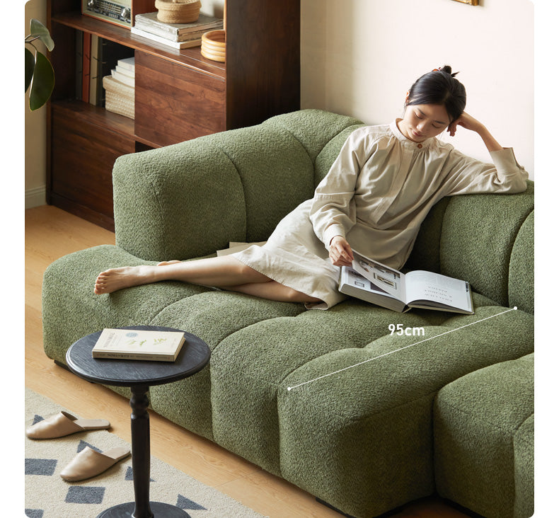 Lamb Fleece Fabric Sofa.