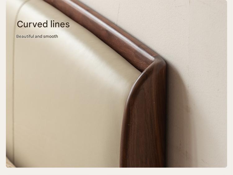 Teak, Black Walnut, Oak Solid Wood First Layer Yellow Cowhide Leather,Technical Cloth