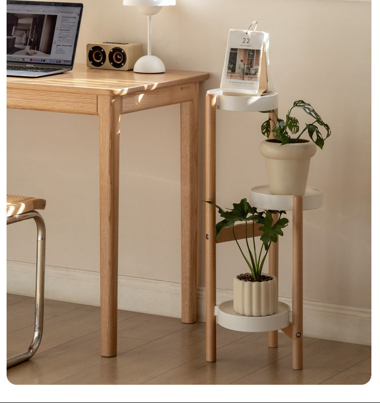 Beech Solid Wood Floor Simplified Multi layered Flower Rack