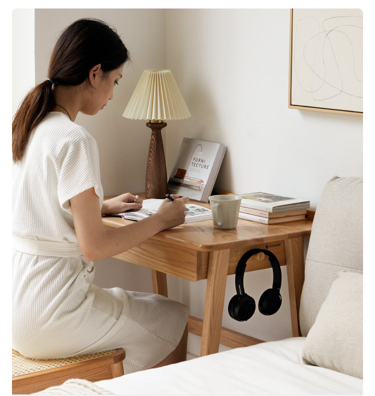 Oak Solid Wood Office Desk, Console Table