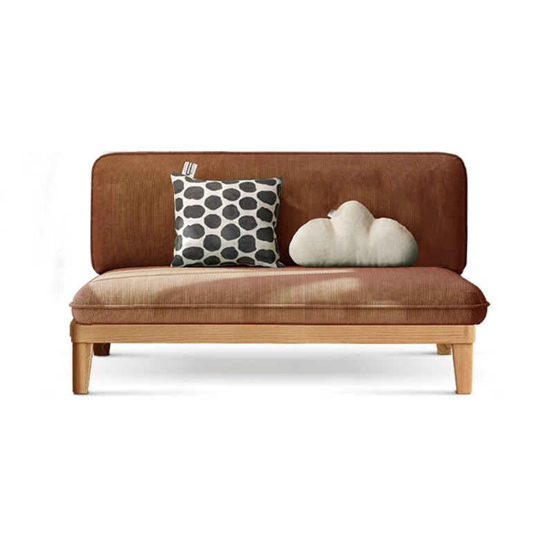 Oak Solid Wood Fabric Sofa.