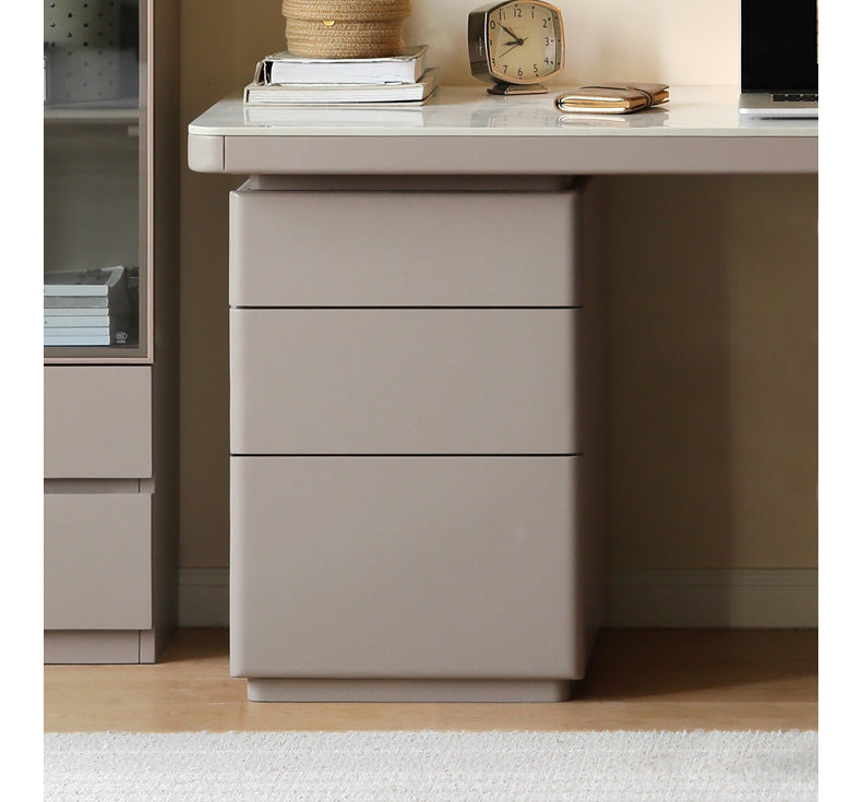 Poplar Solid wood slate desk Large table with drawers"