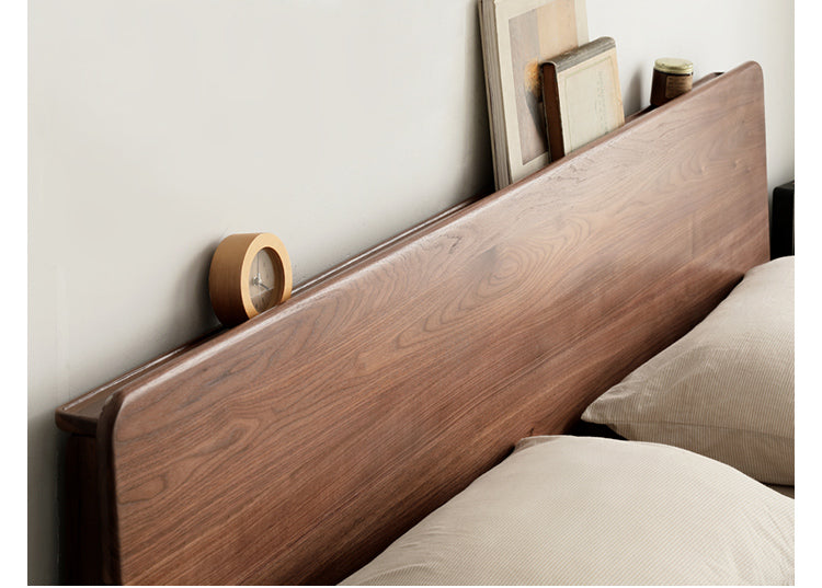 Teak Solid Wood, Black Walnut Solid Wood Bed