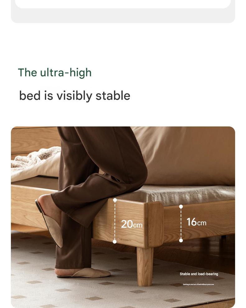 Oak, Ash Solid Wood Technology Cloth Harp Bed