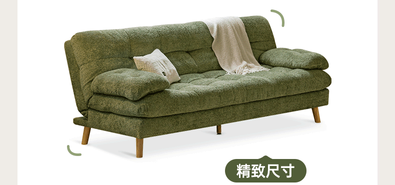 Fabric Sleeper Sofa Modern Simple