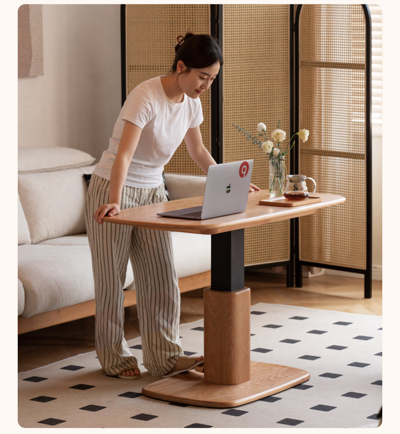 Cherry Solid Wood Dual-Purpose Modern Lift Coffee Table