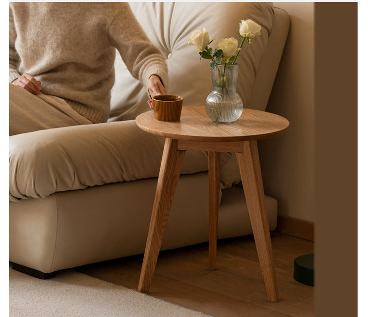 Oak, Solid Rubberwood Side Table
