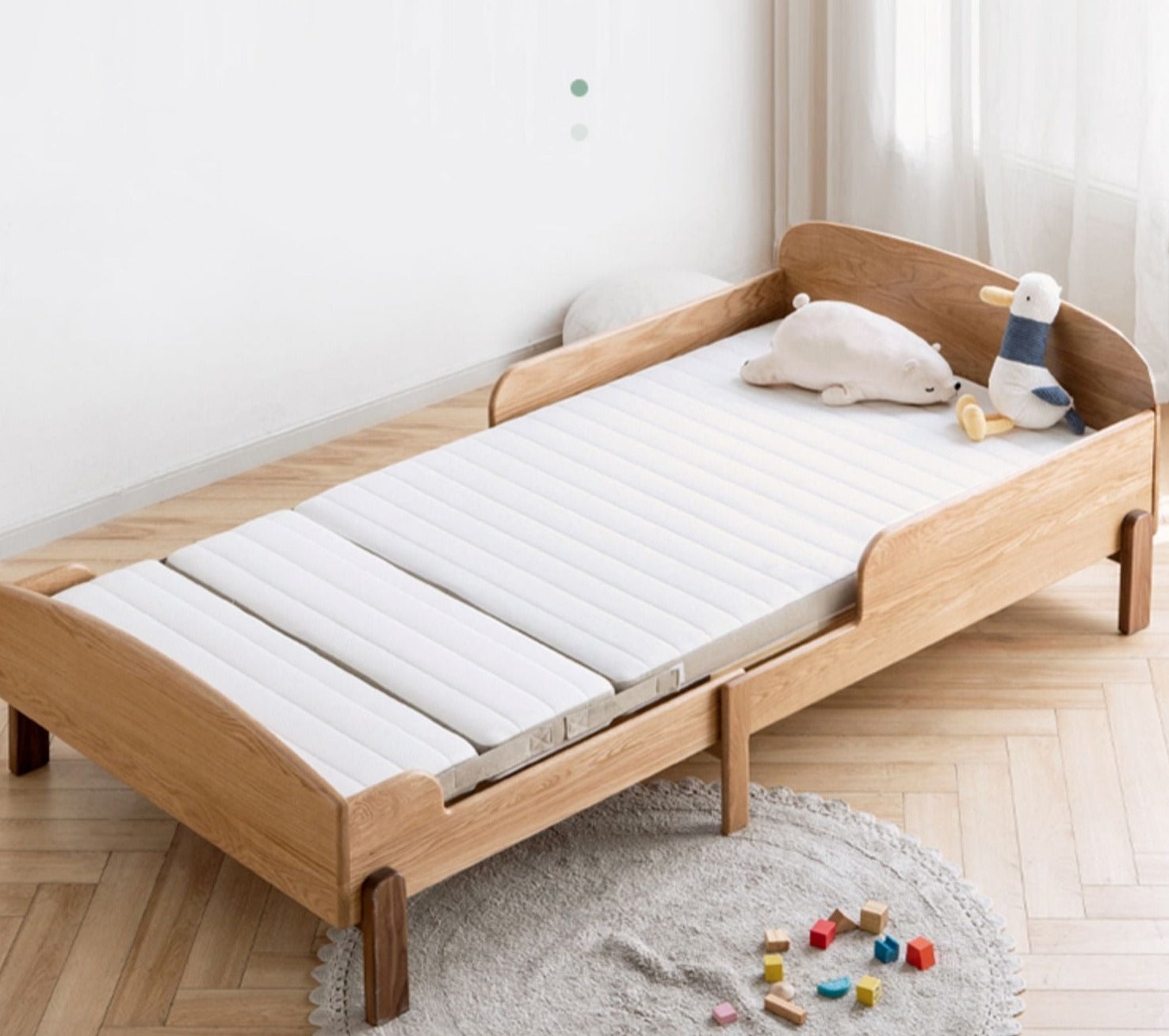 Children's Foldable Natural Coconut Palm Mattress, Anti-Mite, Spine Support, Firm (8 cm):