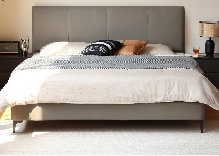 Leather Curved Design Bed