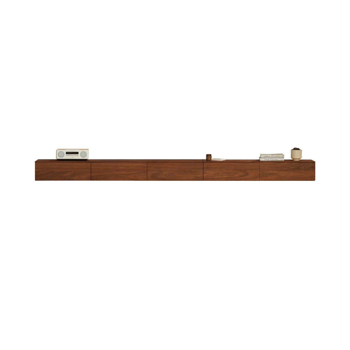 Oak, Black Walnut Solid wood suspended TV stand"