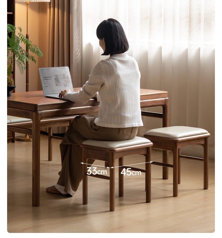Black Walnut, Oak Solid Wood bench, Tea Stool