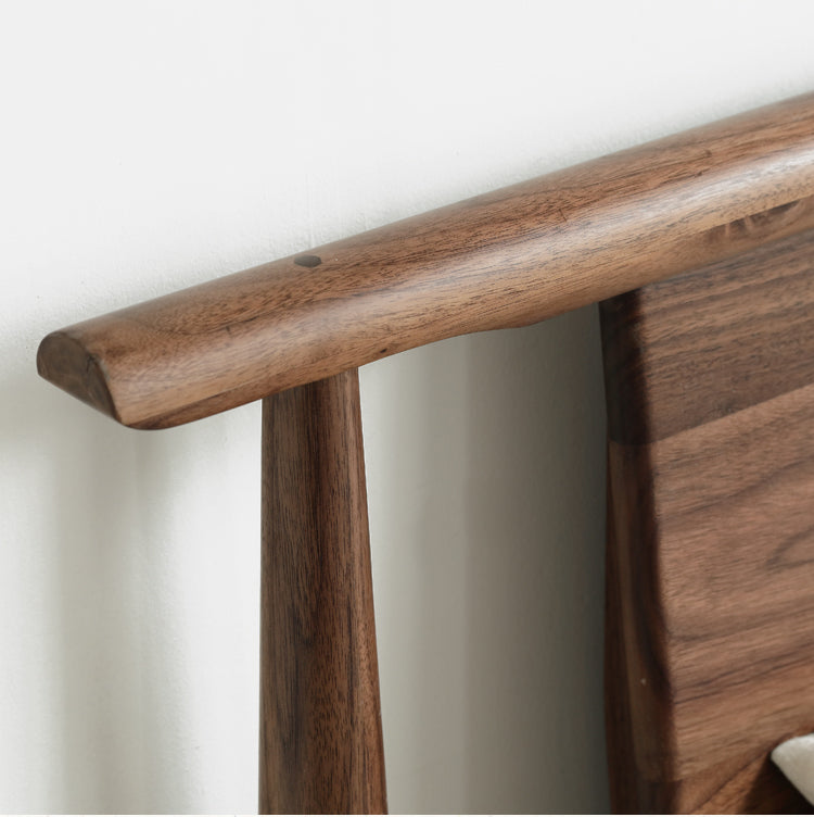 North American black walnut solid wood light luxury bed