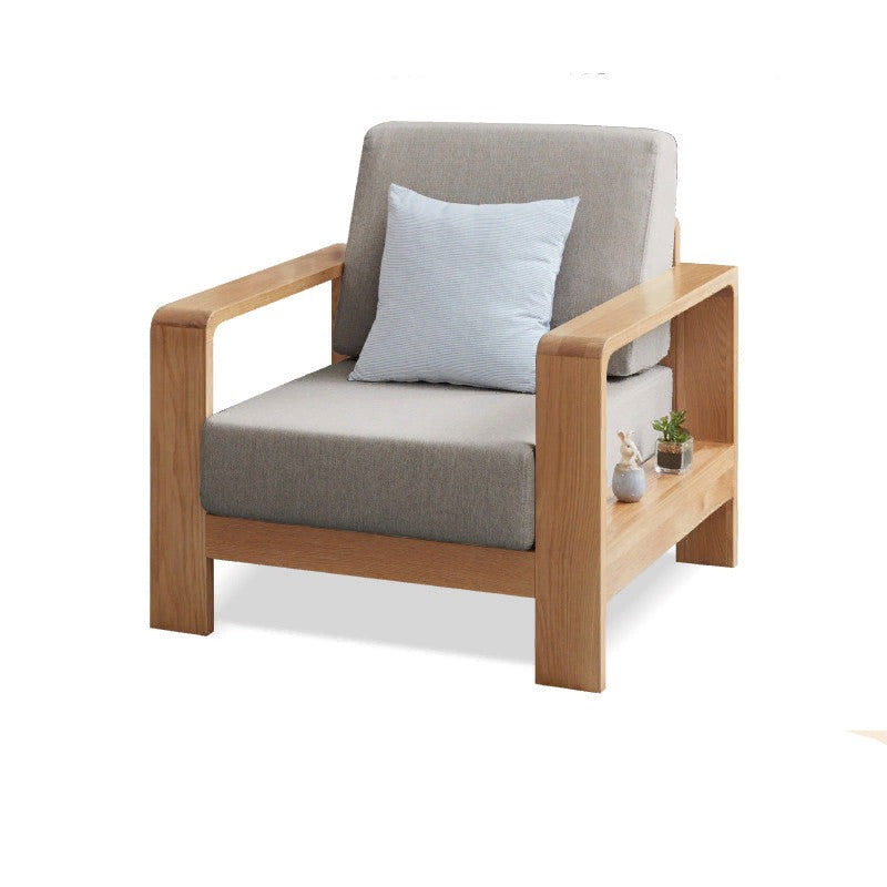 Oak, Poplar, Rubberwood, Beech Solid Wood Modern Fabric Sofa.