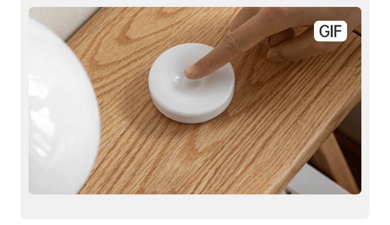 Oak Solid Wood Nightstand Rack Integrated Light.