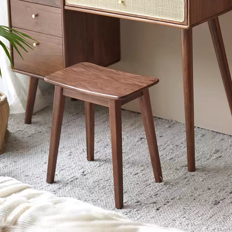 Black Walnut, Ash, Oak Makeup Stool Dressing Stool