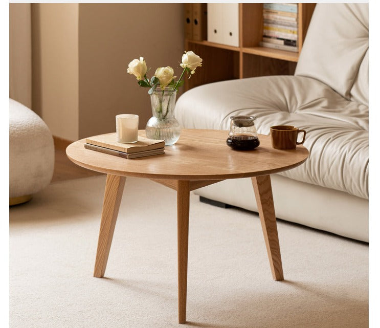 Oak Solid wood Side high round table