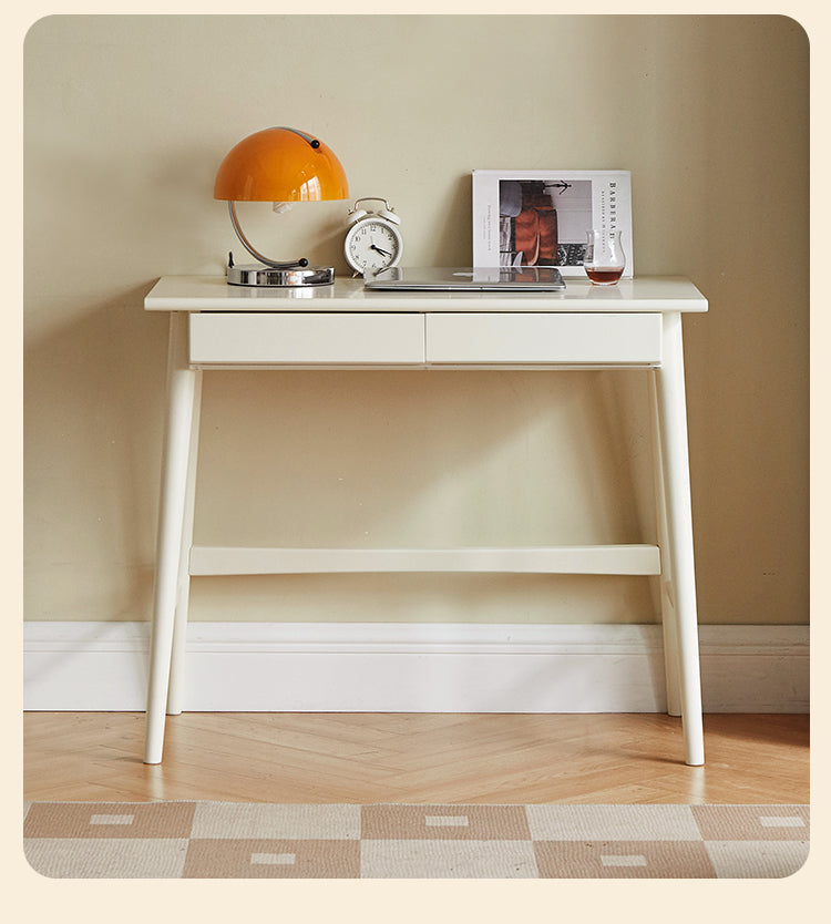 Rubberwood Solid Wood Modern Cream Style Study Desk