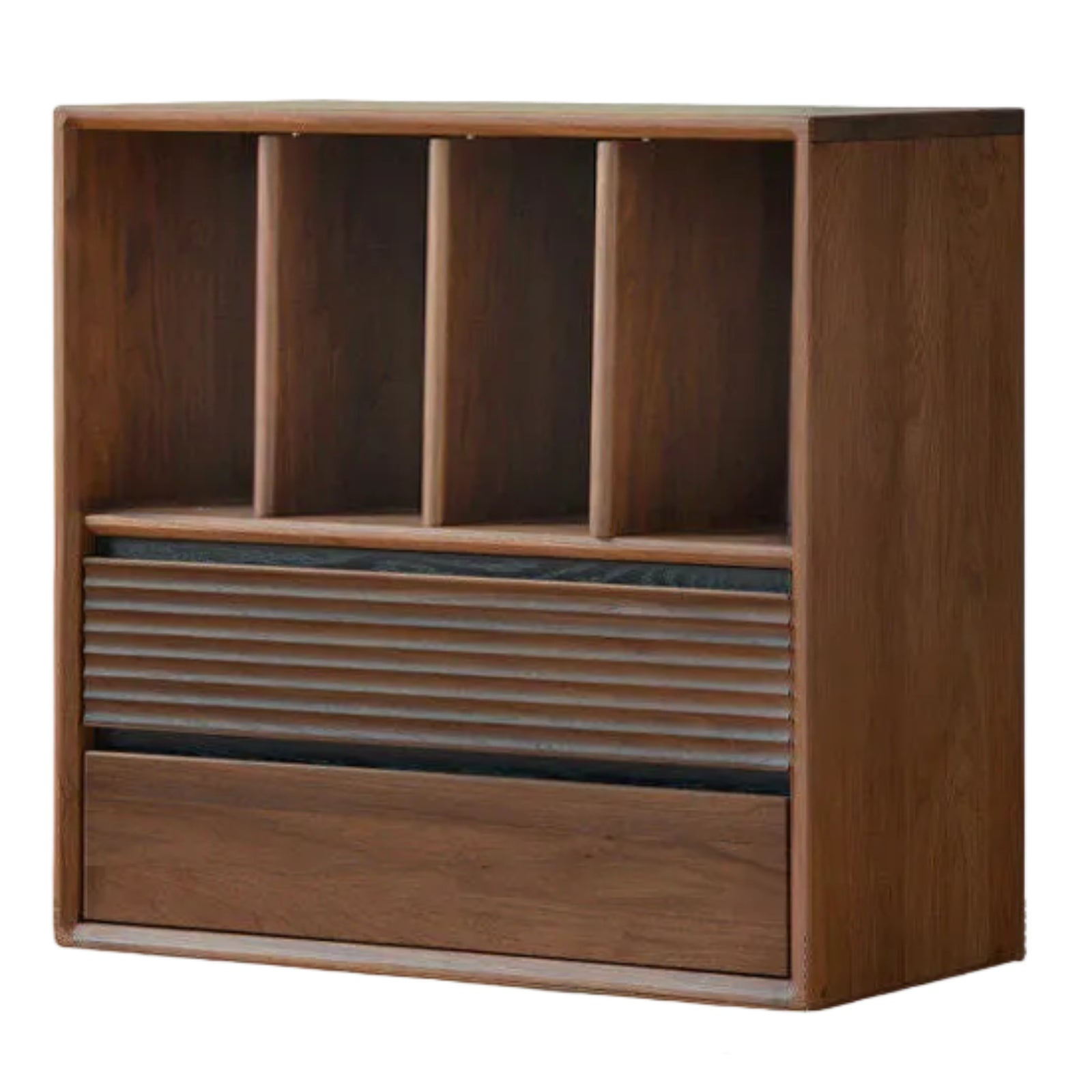 Sandalwood, Oak, Black Walnut, Ash Solid Wood Light Luxury Style Module Bookcase
